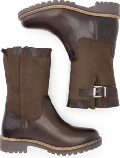 Travelin' Gyland Leren Dames Laarzen - Wol Gevoerde Laars - Donkerbruin Leer - Maat 39 -Gabor Verkoop 2024 913x1200 2