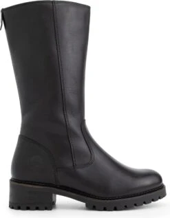 Travelin' Fitjar Leren Dames Laarzen - Wol Gevoerde Laars - Zwart Leer - Maat 39