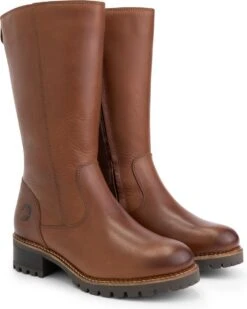 Travelin' Fitjar Leren Dames Laarzen - Wol Gevoerde Laars - Cognac Bruin Leer - Maat 37 -Gabor Verkoop 2024 958x1200