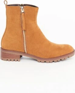 LOLALIZA Suede Laarzen - Camel - Maat C39
